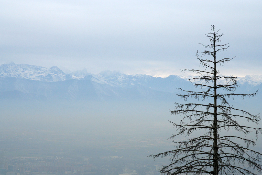 Le alpi dalla collina di Superga