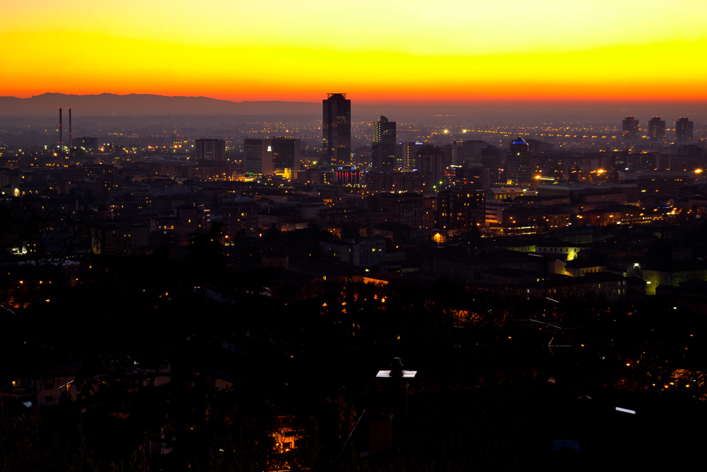 Tramonto a Brescia.