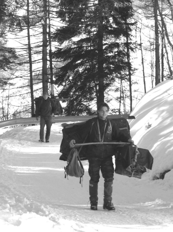 cacciatori nella neve