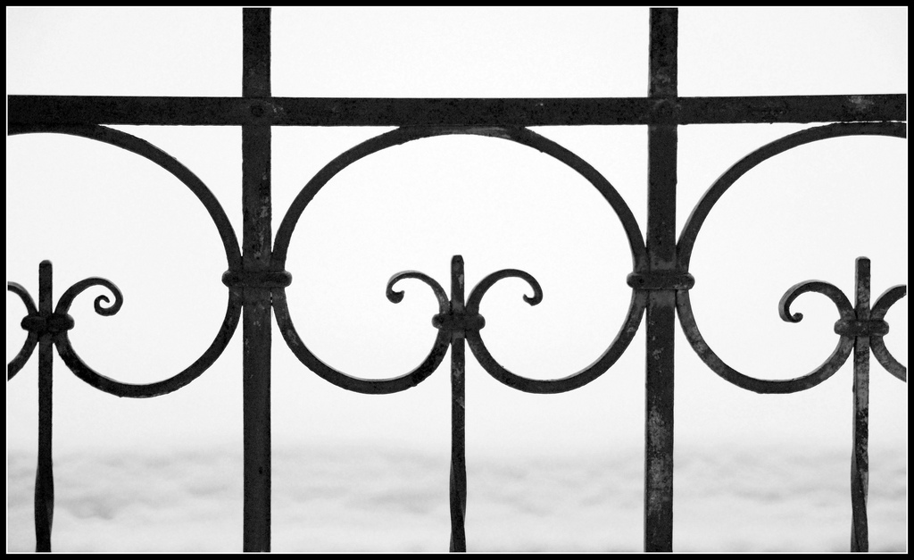 La ringhiera sulla neve