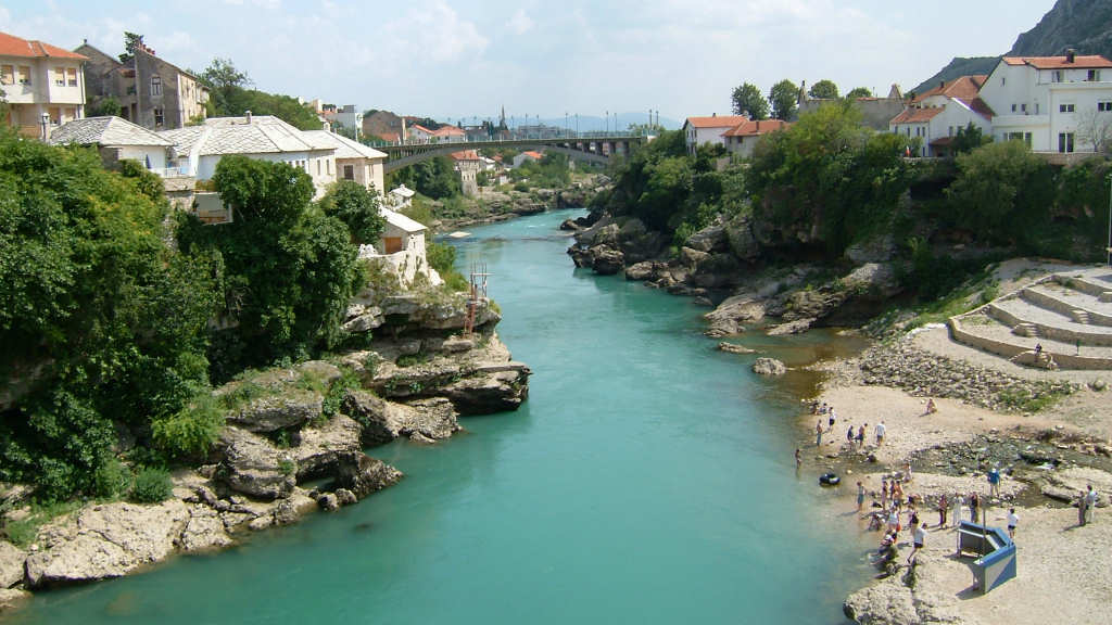 fiume Neretva Mostar Bosnia