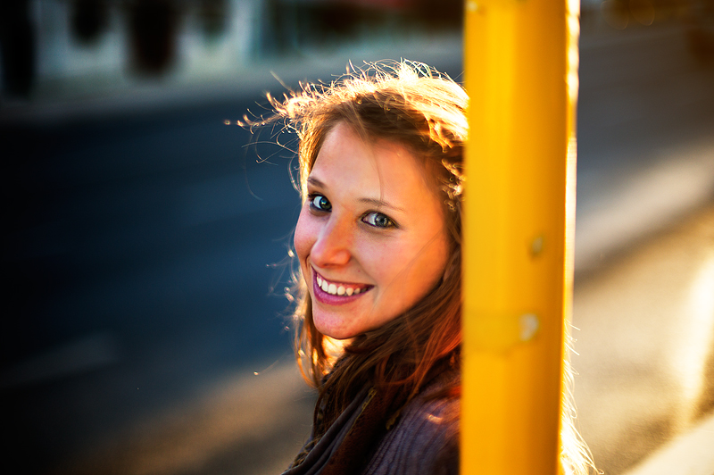 Alla fermata in controluce