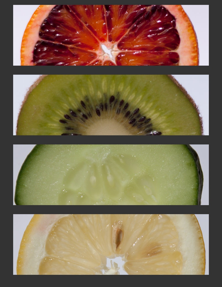 Arancia, kiwi, cetriolo, limone