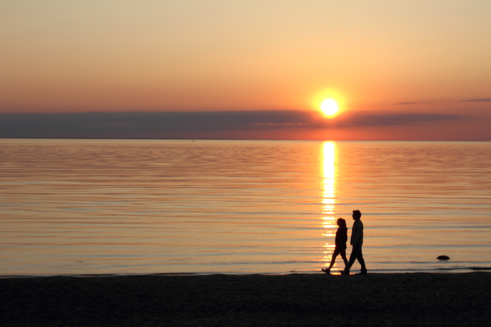 Passeggiata al tramonto