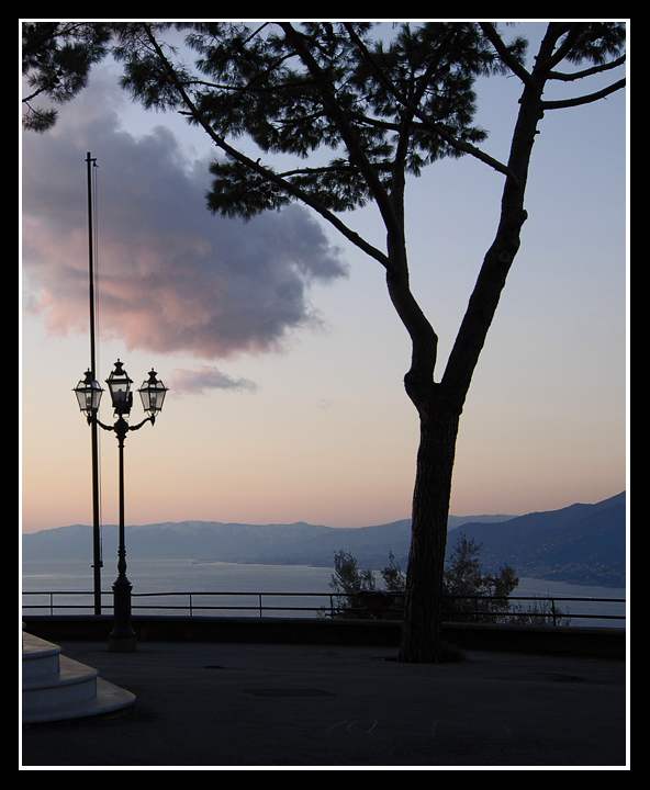 tramonto su portofino