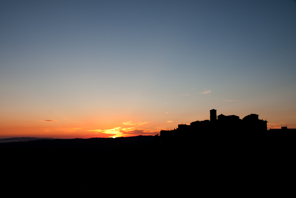 Il tramonto su Gavorrano