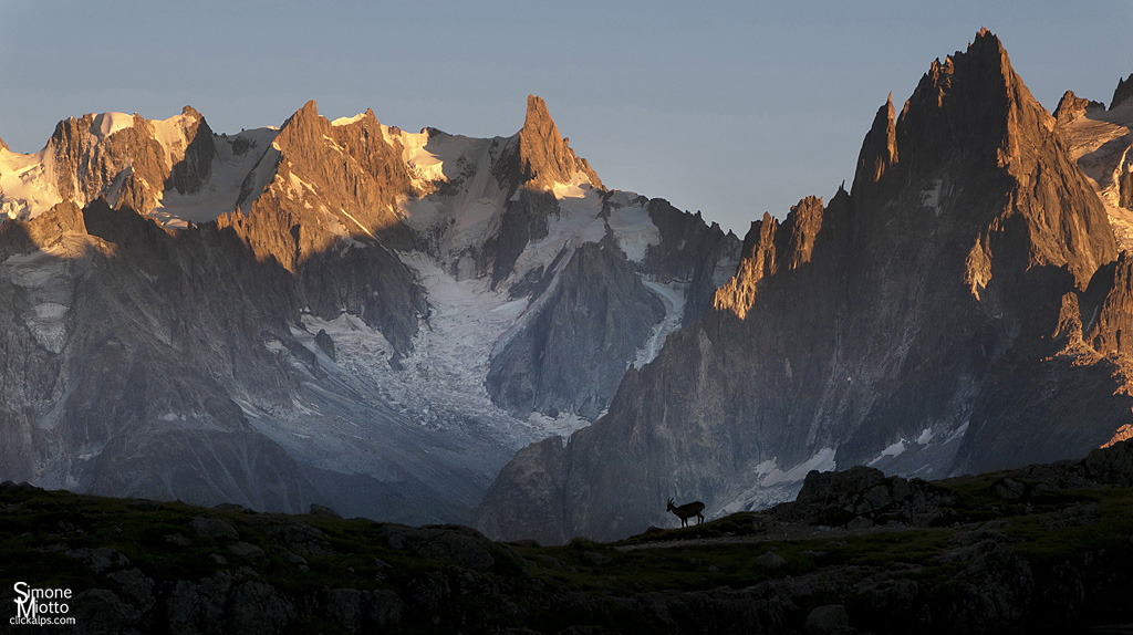 Walking under the Aiguilles