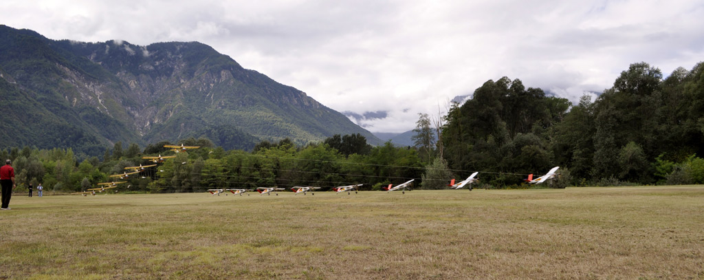 Traino di un aliante RC