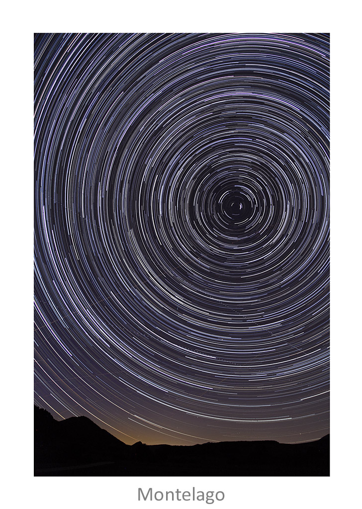 Star trail a Montelago.
