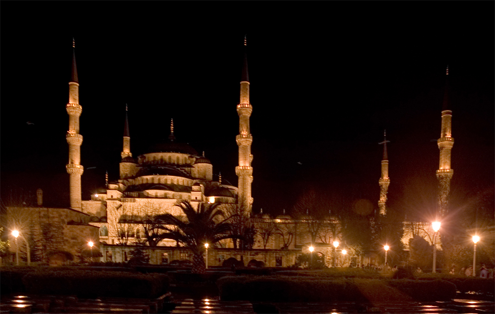 Istanbul - Moschea blu di notte