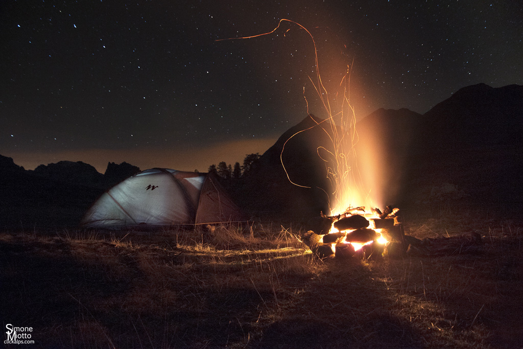 Camping under the stars