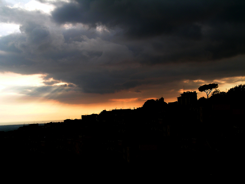 Tramonto su Ariccia