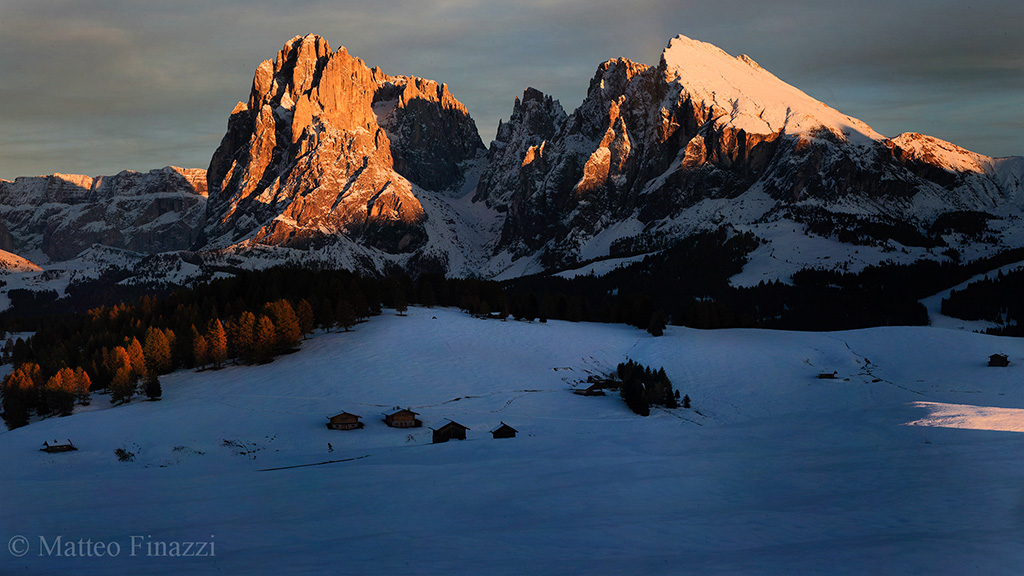 Prima neve Sassolungo