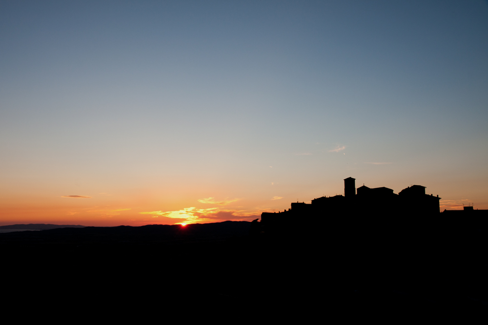 Tramonto su Gavorrano