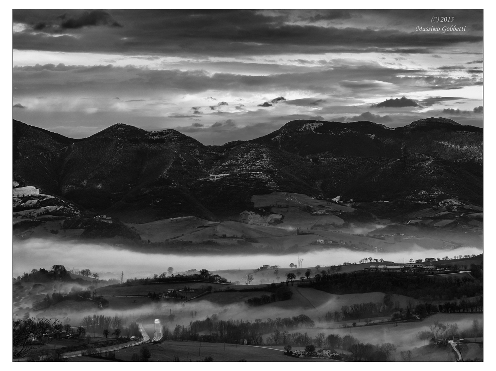 Snow & Fog near Fabriano