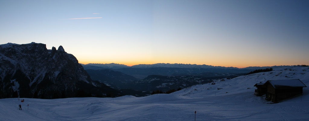 tramonto sulle dolomiti