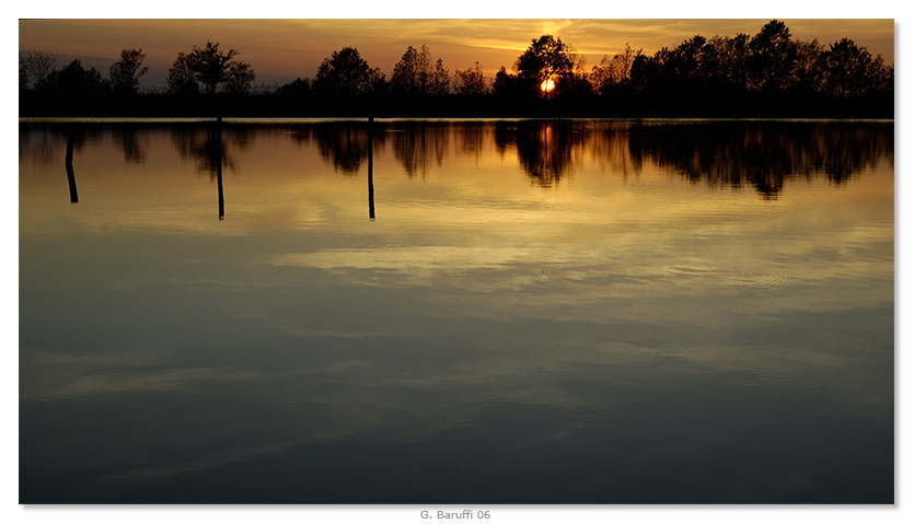 Tramonto sulle valli di comacchio