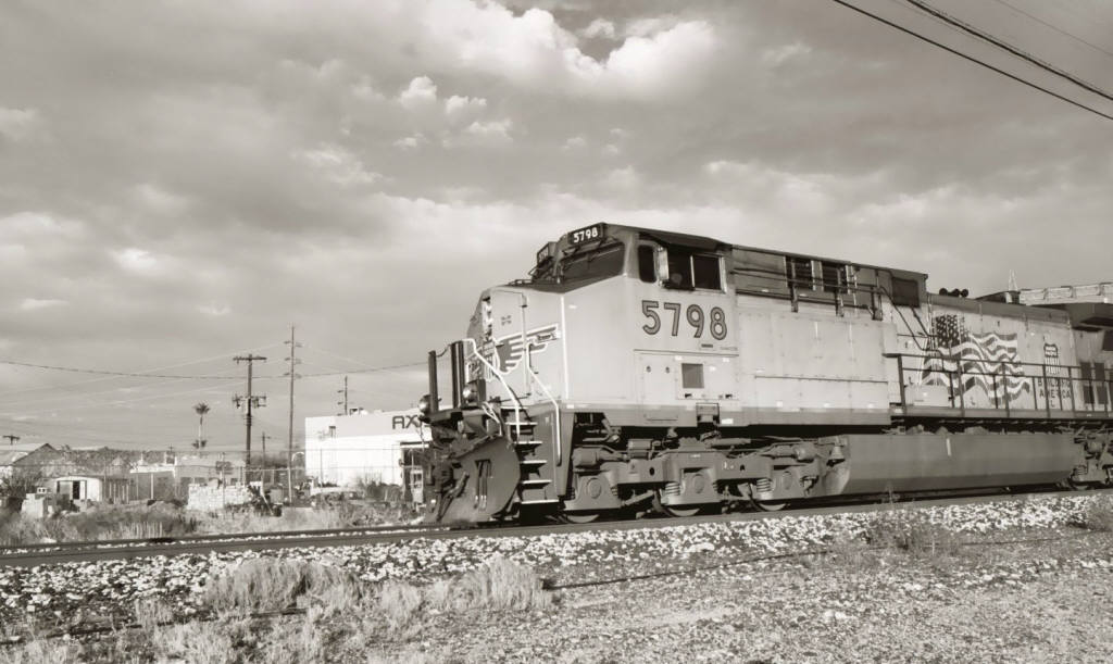 Treno, nei pressi della stazione di Tucson