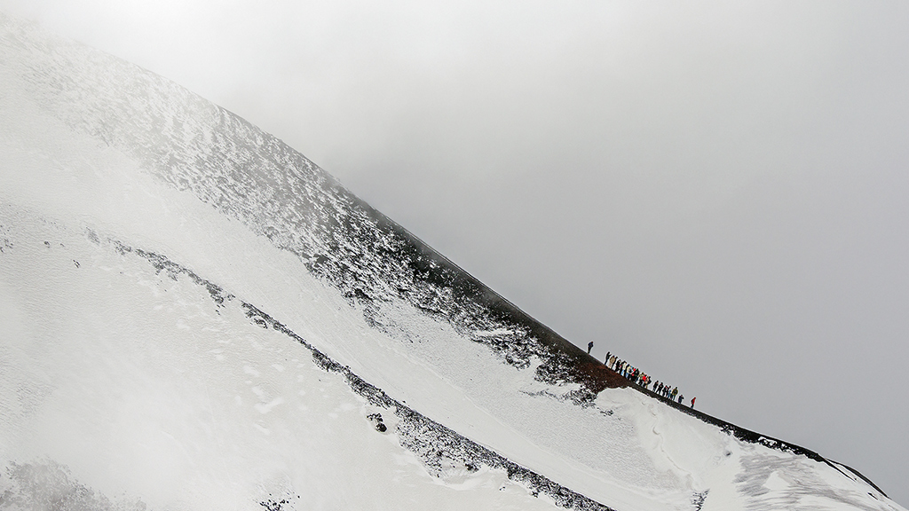 In cima al vulcano...