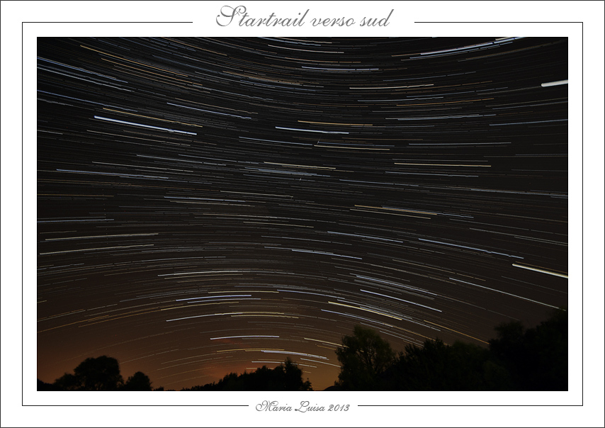 Startrail verso Sud