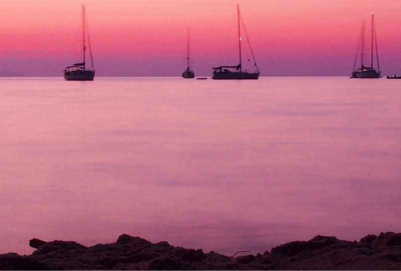 Sabbia e tramonto tempi lunghi