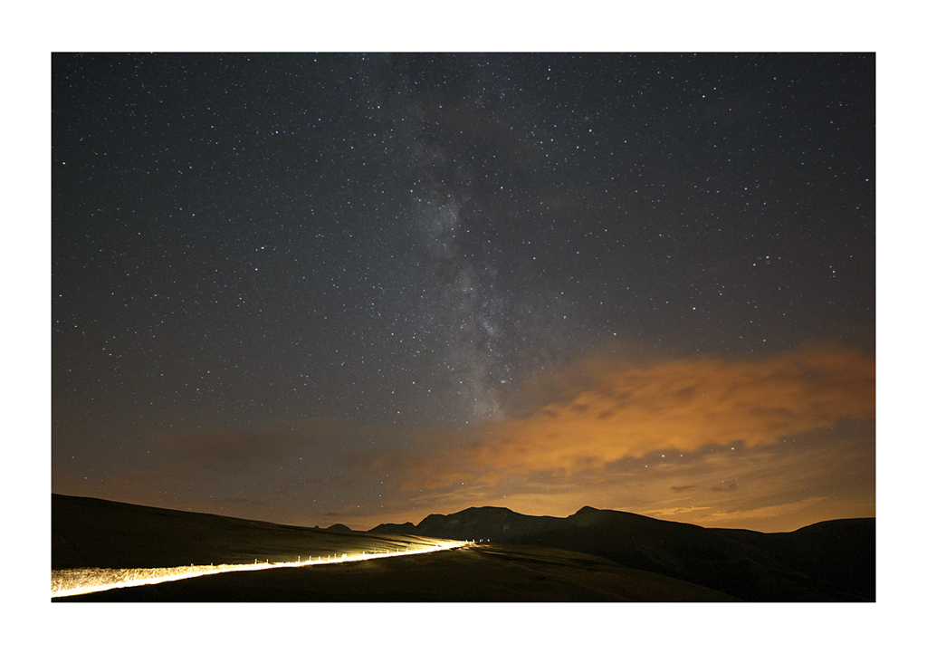 trail of fire and milk way