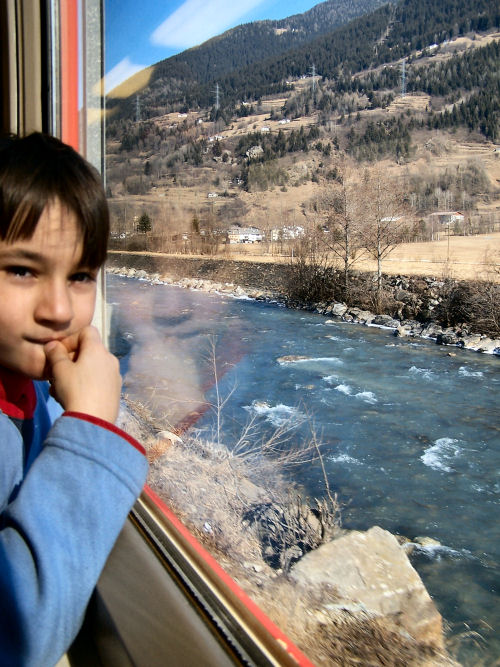 Il paesaggio attraverso il finestrino