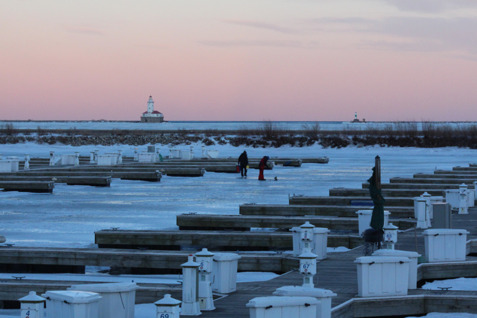 Pescatori nel ghiaccio