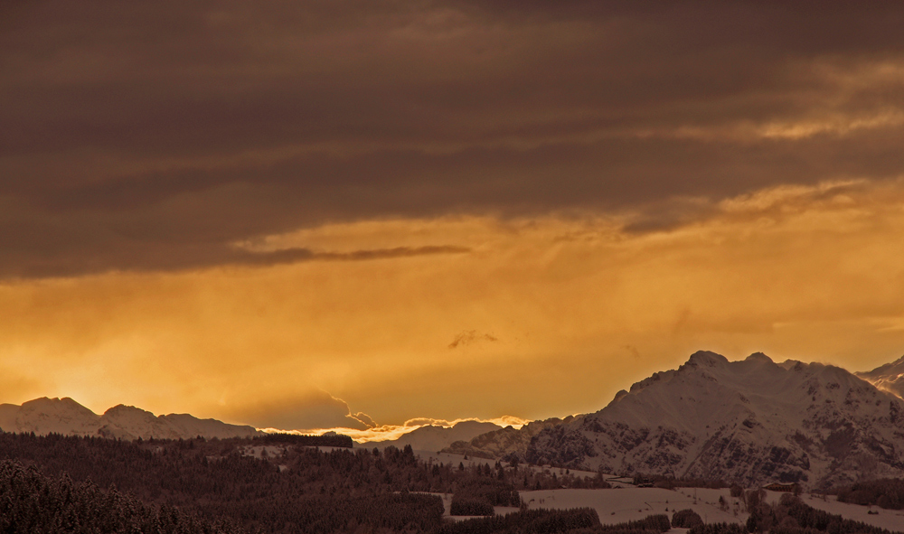 Tramonto dal Monte Kaberlaba