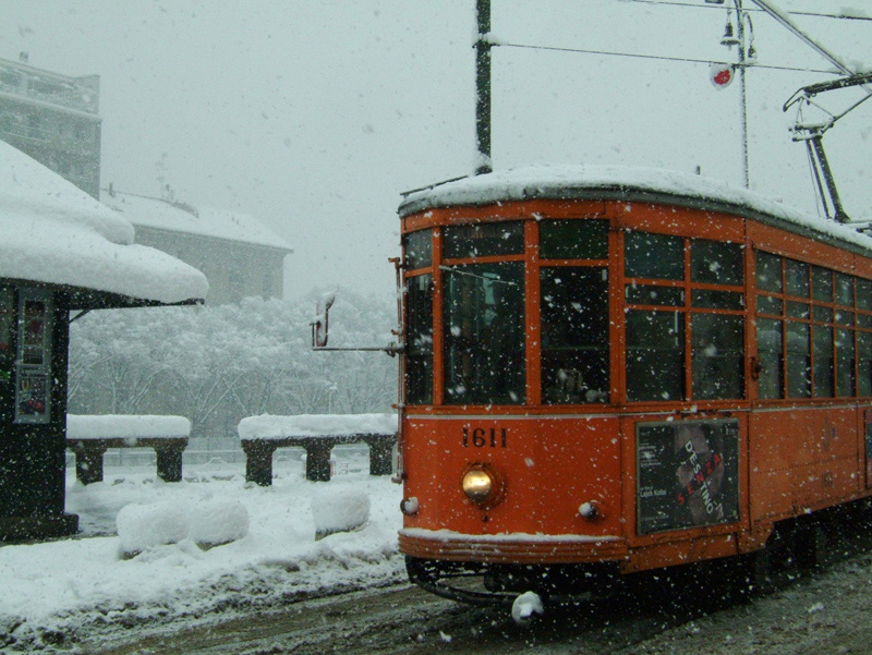 Milano -> neve & tram