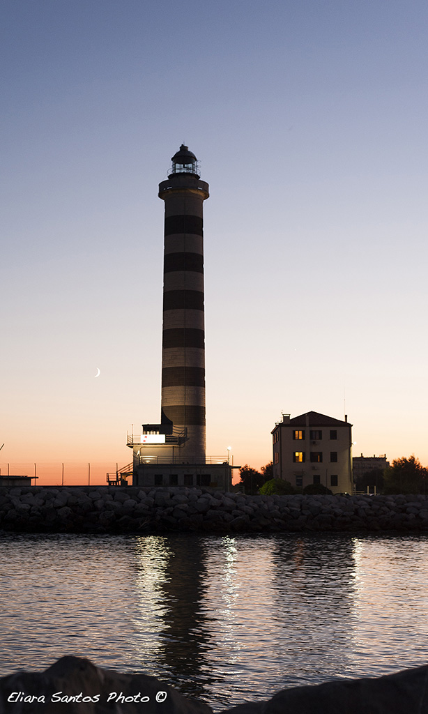 Tramonto al faro del lido di Jesolo