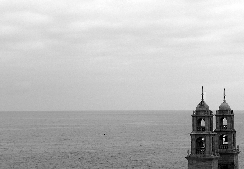 Paesaggio minimalista in bn