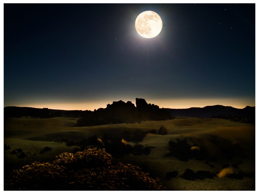 La Luna sull'altipiano del Teide a quasi 3000m
