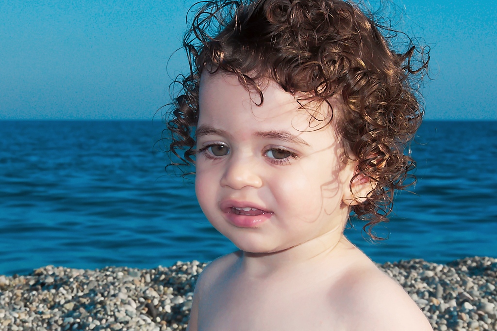 Provando il ritratto al mare