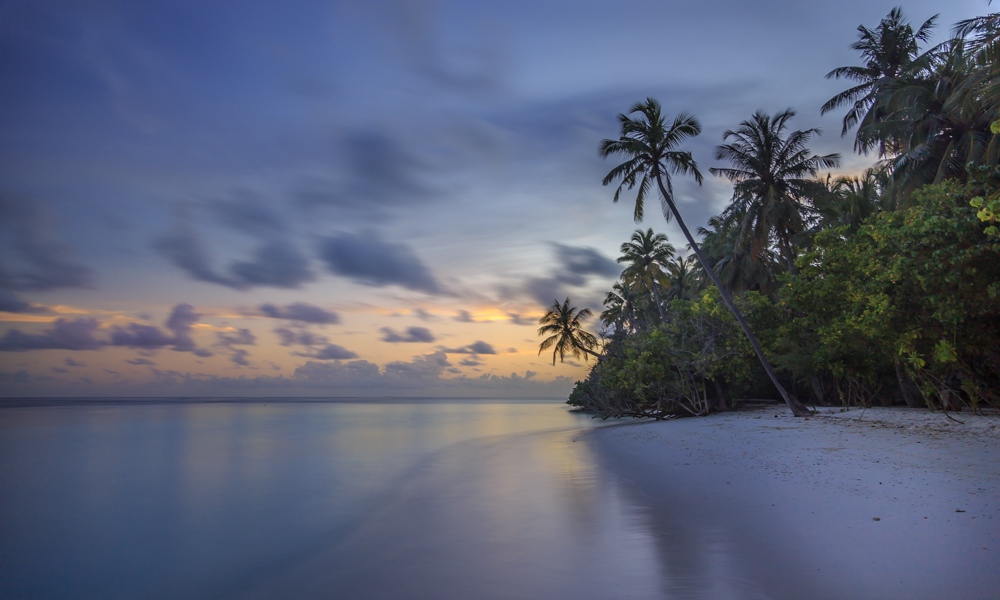 sunset in maldives