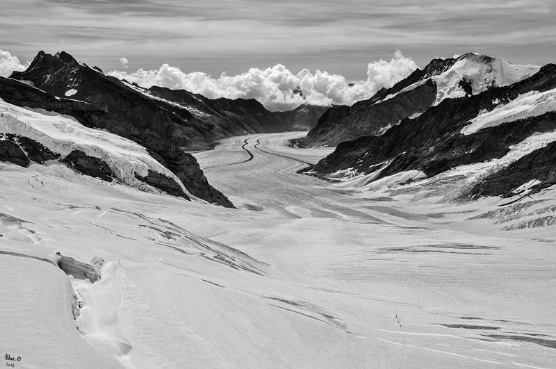 Aletsch gletscher bw