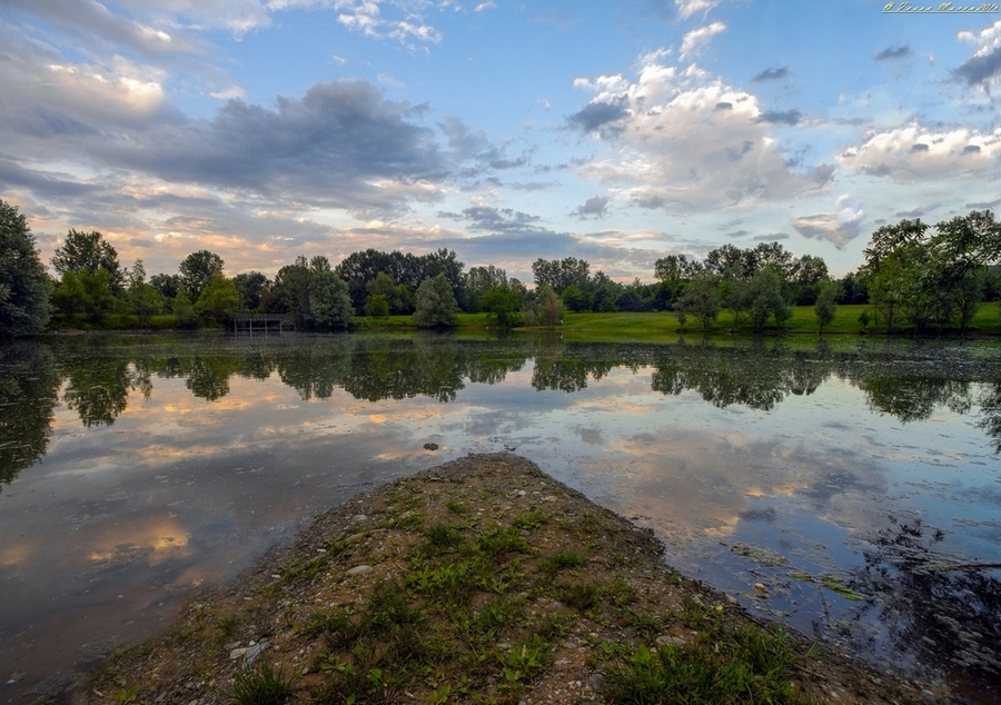 Parco Settimo Torino. Tramonto dopo la burrasca.