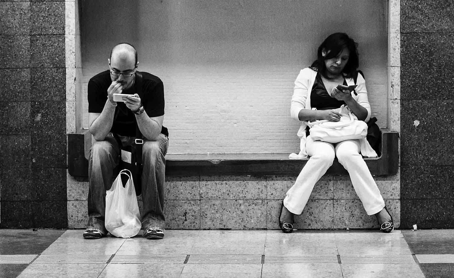 l'attesa del Metr� nomophobia.