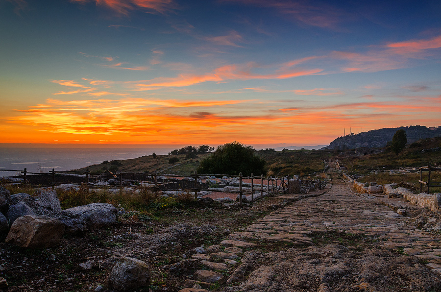 Tramonto sul Decumano - Antica Norba - Norma (LT)