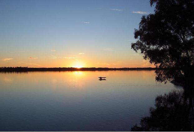 tramonto su Villa Fogliano