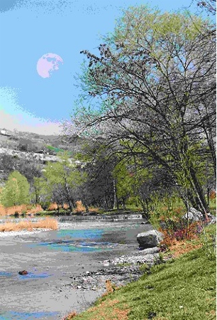 Paesaggio fluviale.  Copyright 2003  Fiumana Carlo