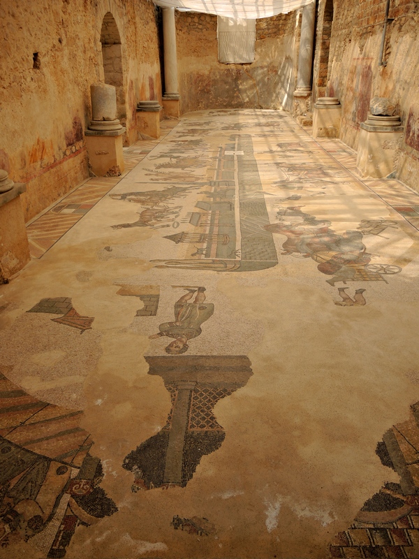 Sicilia : Piazza Armerina, Villa del Casale, un ambiente