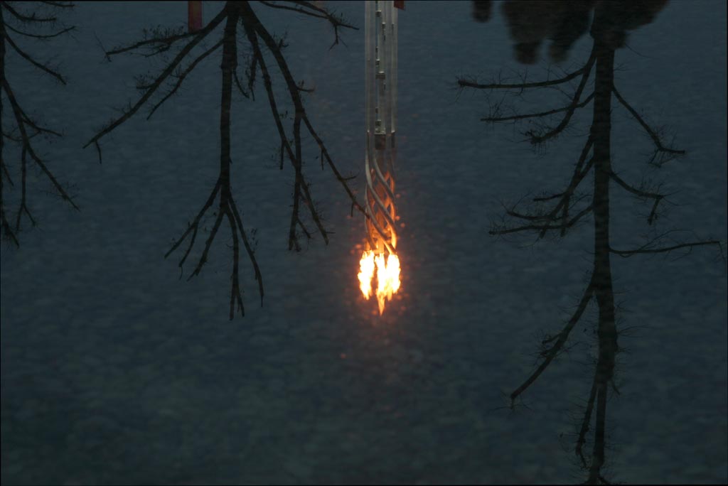 riflesso del fuoco olimpico