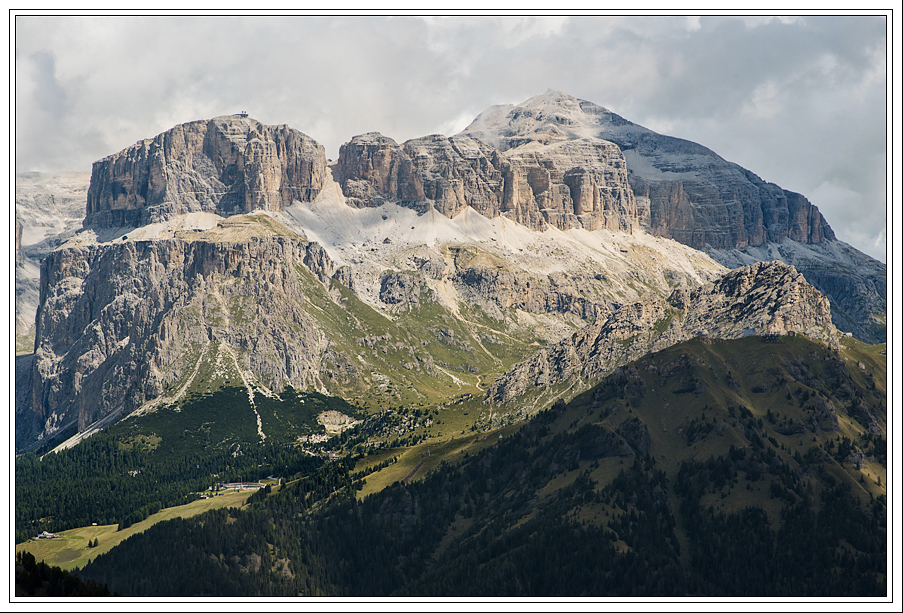 Il Sass Pordoi visto dal Ciampac