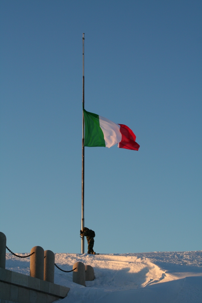 Il soldato sulla neve