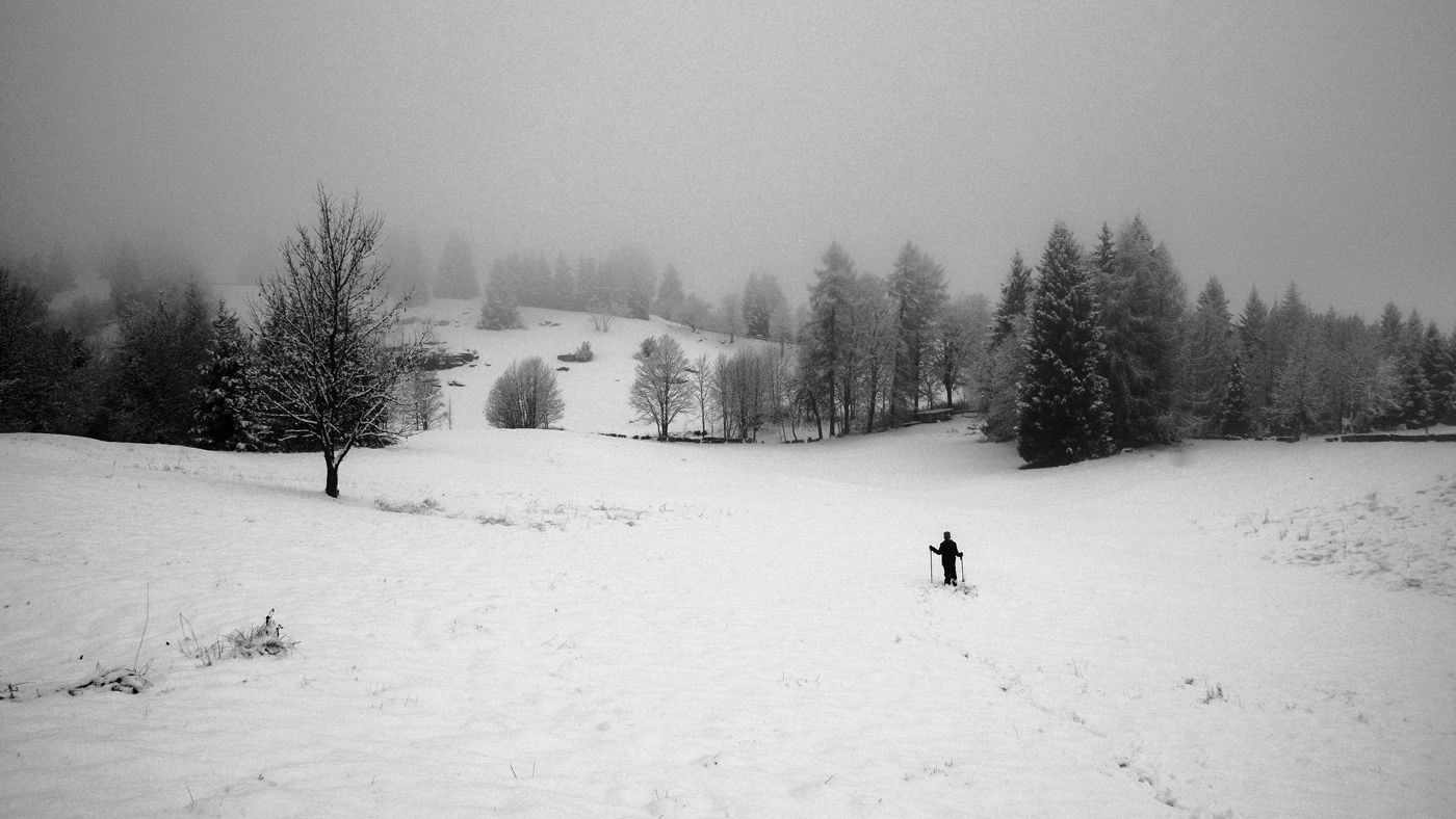 Camminata sulla neve