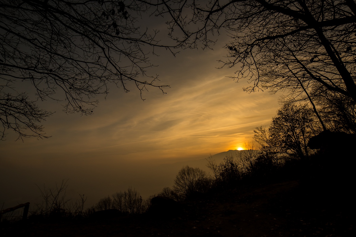 Tramonto dietro l'Eyehorn