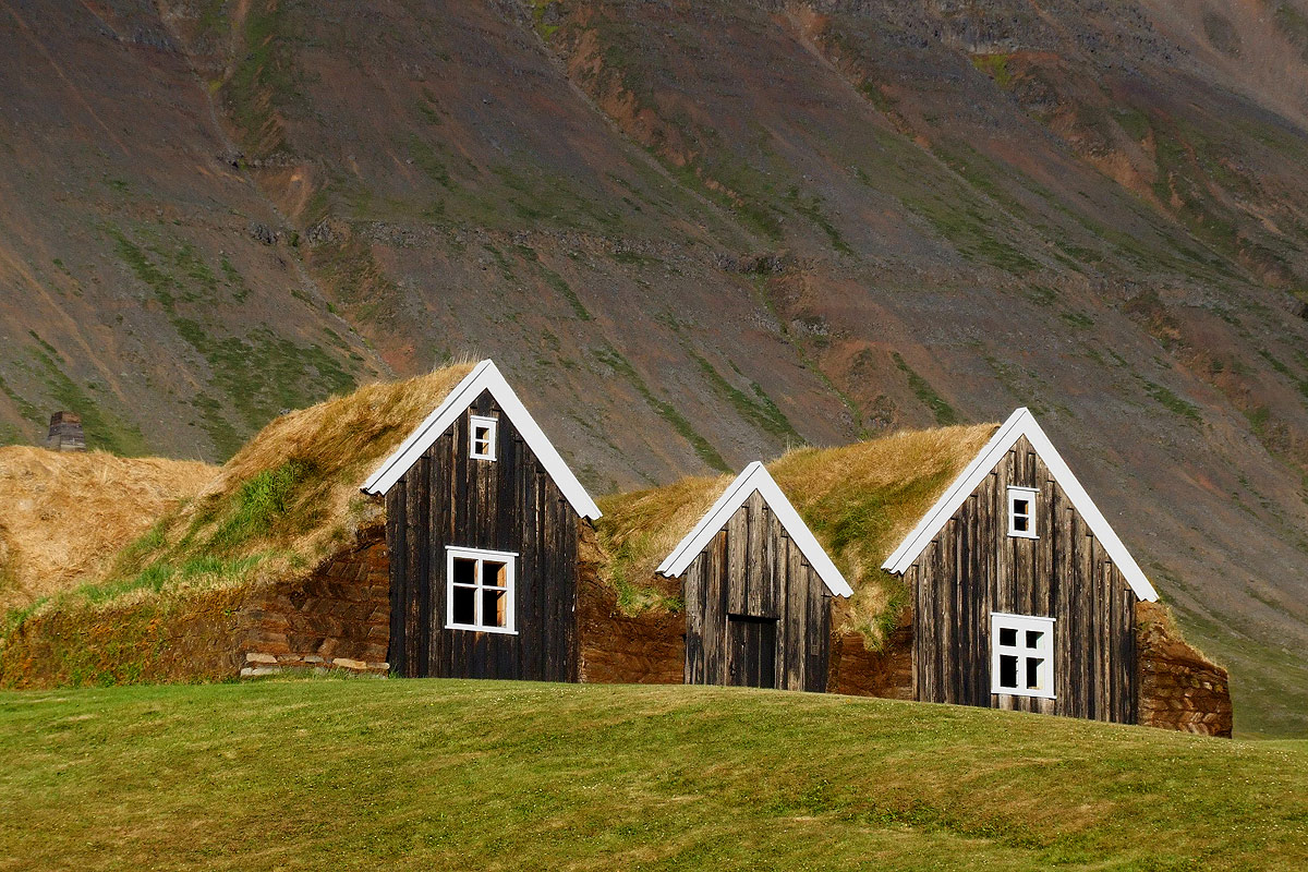 Vecchie casette a Holar (Islanda)