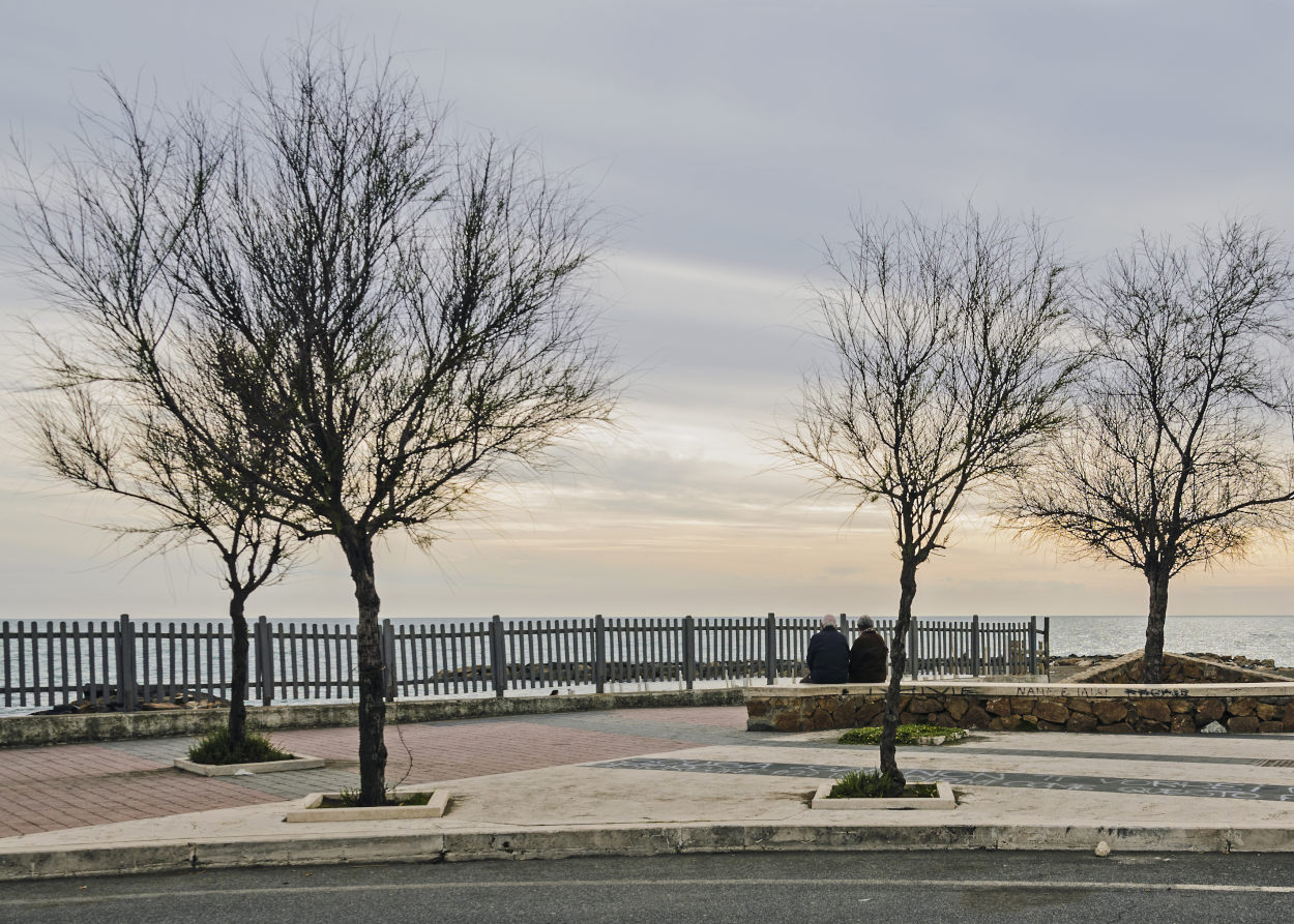 Il mare d'inverno dietro le quinte.