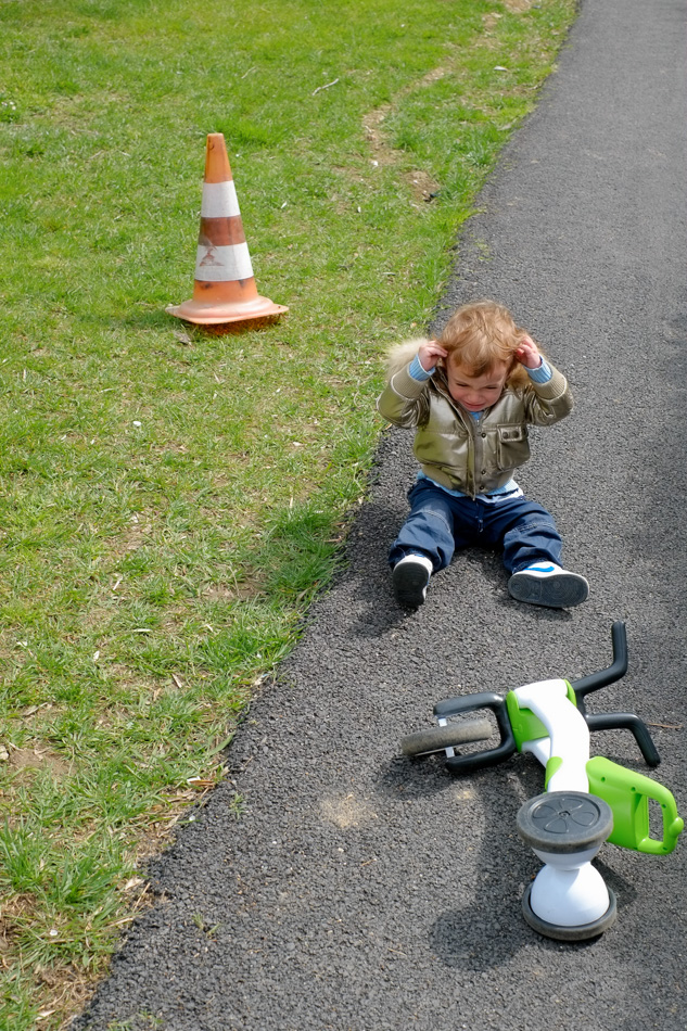 High speed motorbike crash